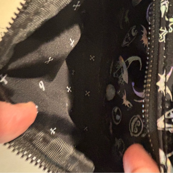 LOUNGEFLY DISNEY The Nightmare before Christmas Black Holographic Mini Backpack - Picture 12 of 12